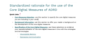 Standardized rationale for the use of the Core Digital Measures of ADRD